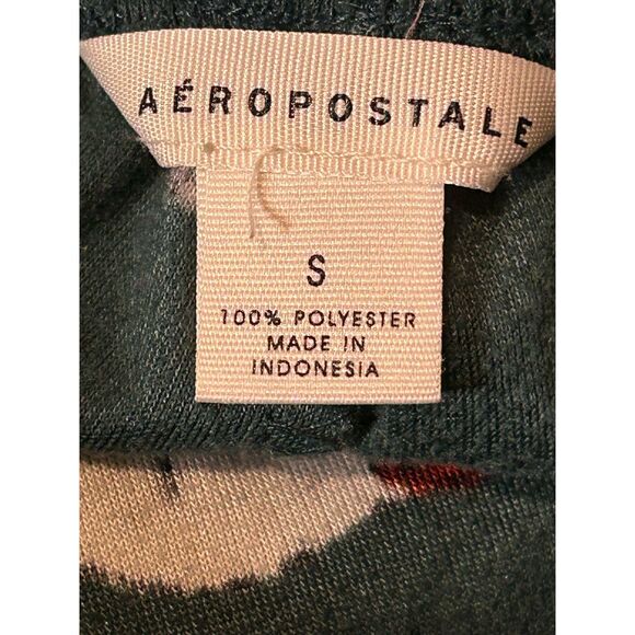 Aeropostale Women's Small Pajama Pants Dark Green Bears - Picture 3 of 4